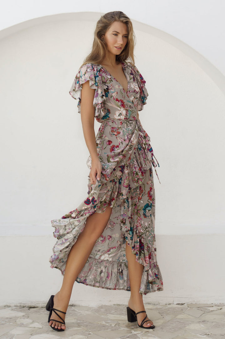 Carmen Wrap Maxi Dress by ELF