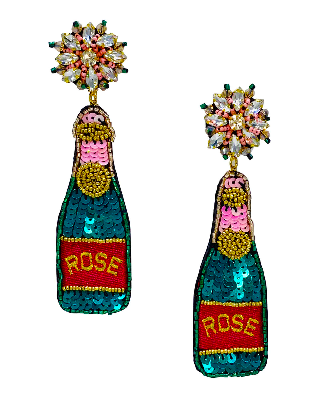 Rosé all Day Dangle Earrings by Meghan Fabulous
