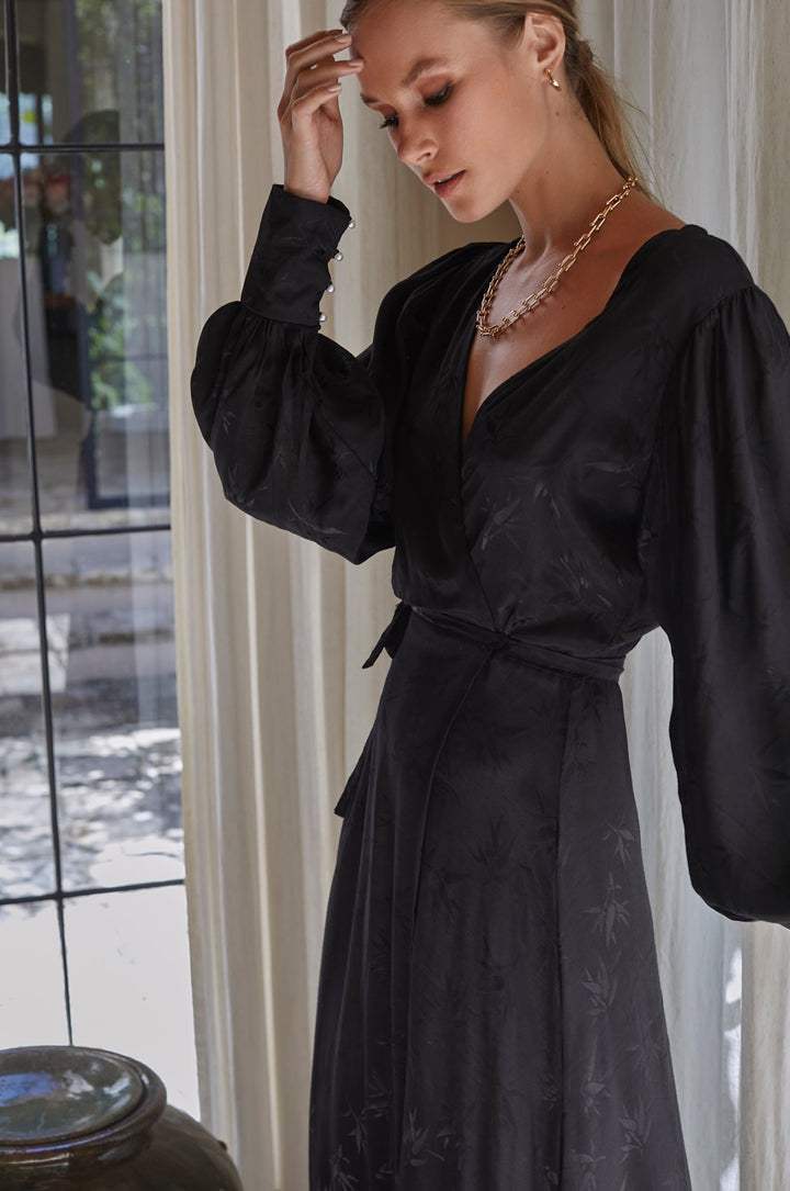 Isabella Long Sleeve Wrap Dress by ELF