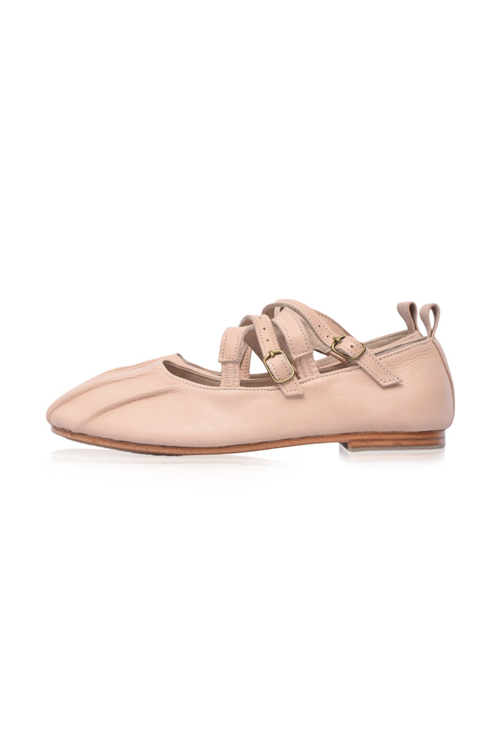 Obsession Criss Cross Leather Flats by ELF