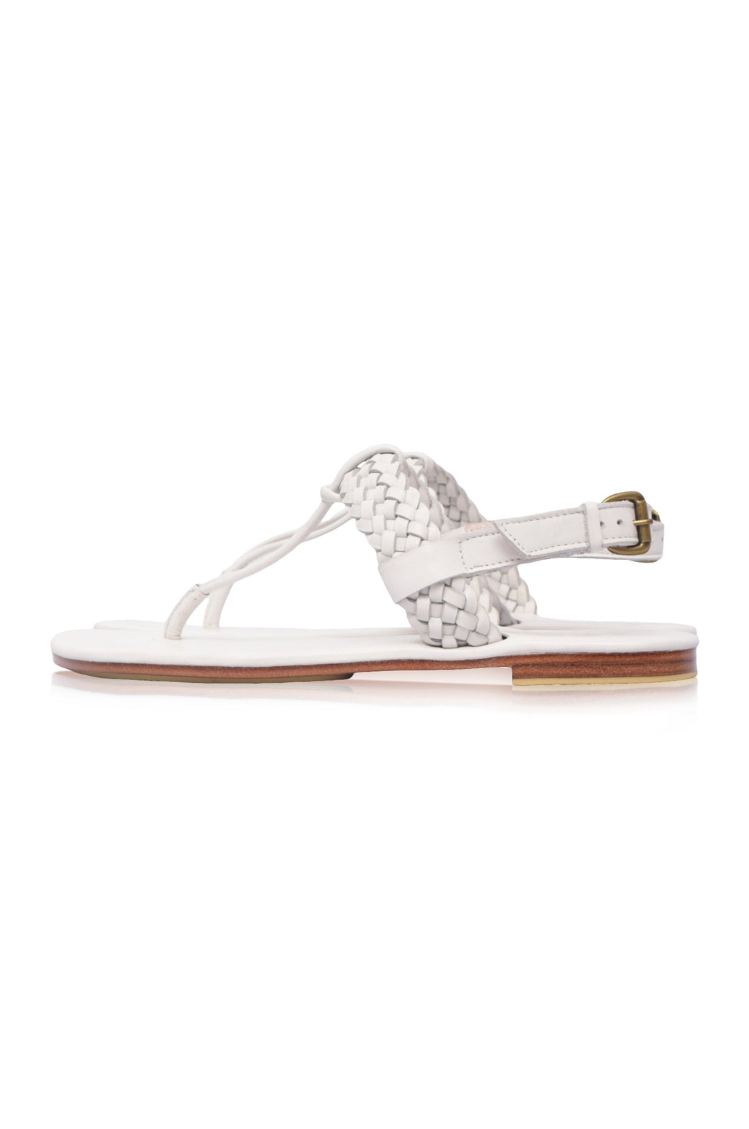 Venetian T-strap Leather Sandals by ELF