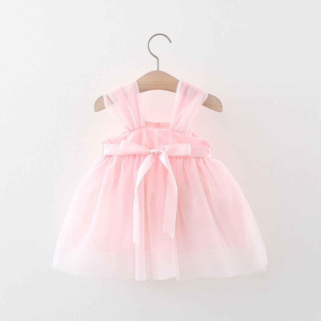 Baby Girl Flower Patched Design Mesh Princess Formal Dress by MyKids-USA™