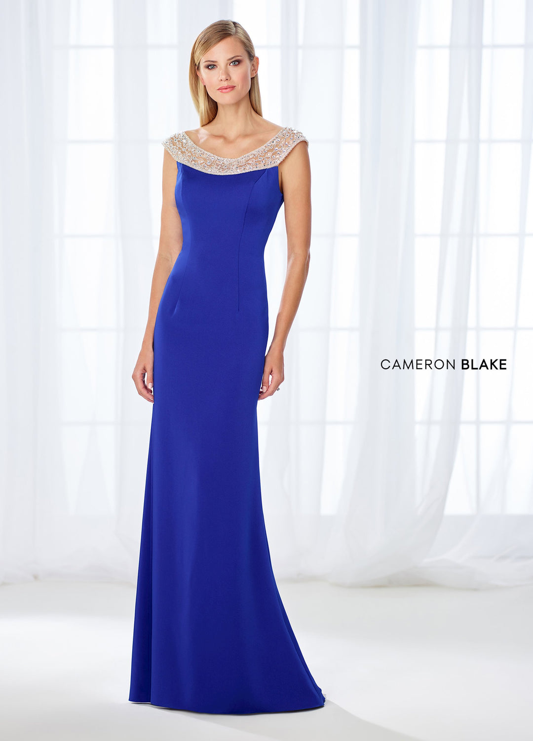 Cameron Blake Jeweled Neck Gown Style 118663 Size 14