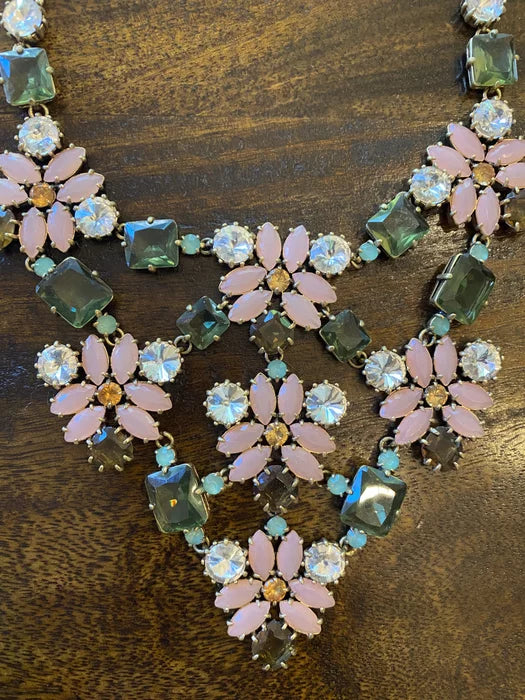 Stella & Dot Floral Bib Statement Necklace