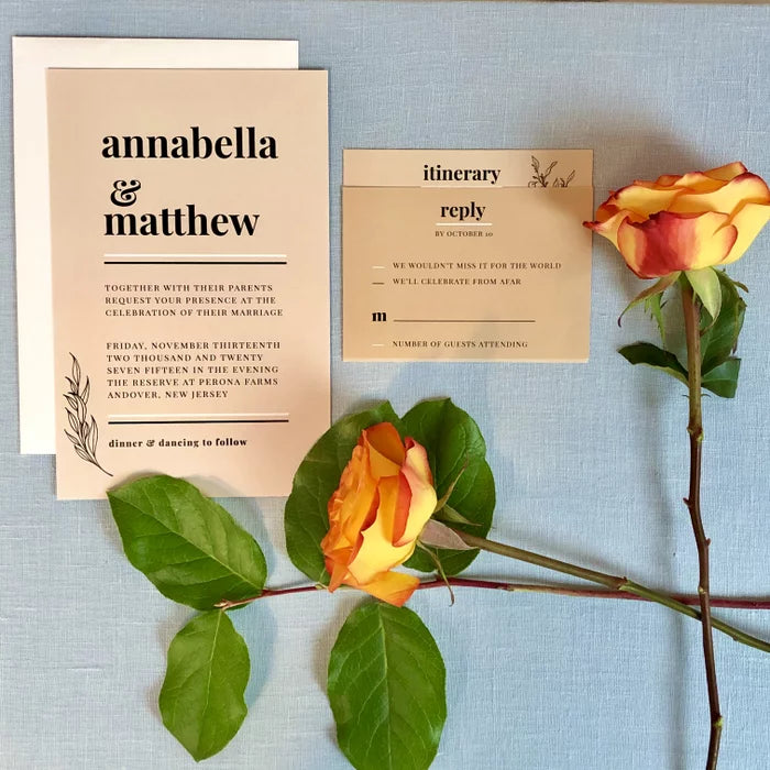 Semi-Custom Invitations: Annabella Collection (7 Piece Set)