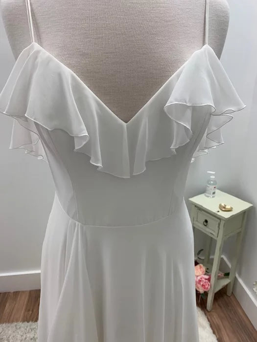 Chiffon Ruffled Wedding Gown by Sweetheart Style 11060 Size 12