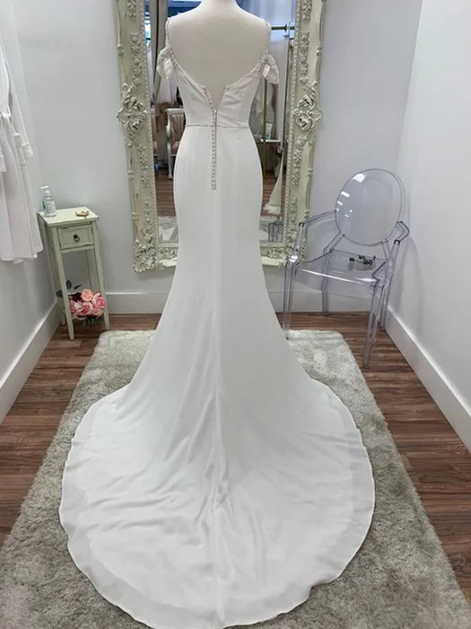 Crepe Fit-to-Flare Gown by Sincerity Bridal Size 8-Style 44129