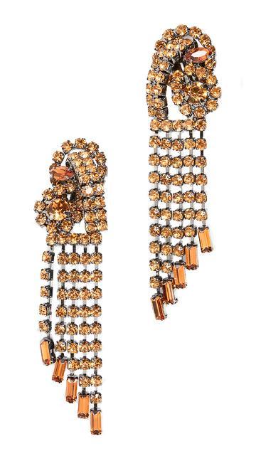 Rachel Comey Rerun Earrings in Gold & Amber (Clip On)