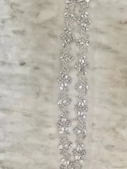 Swarovski Crystal on Tulle Sew-In Belt
