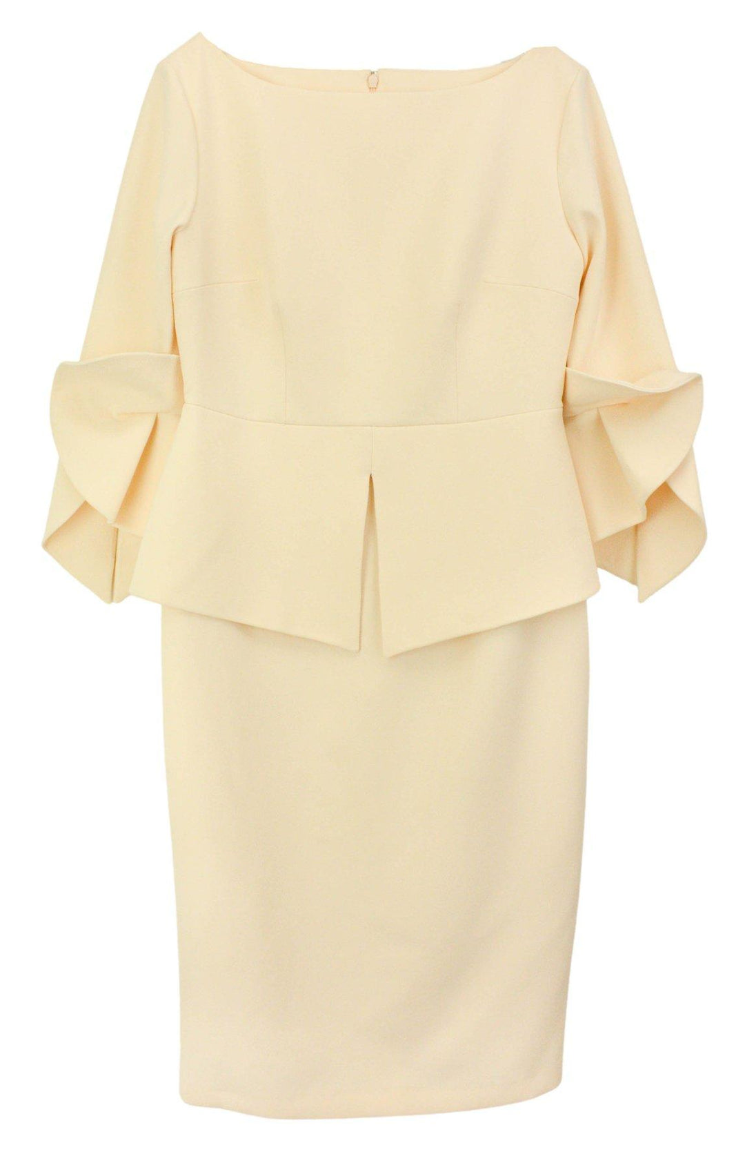 Safiyaa Asymmetric Ruffle Sleeve Peplum Dress Size 12 (UK 16)