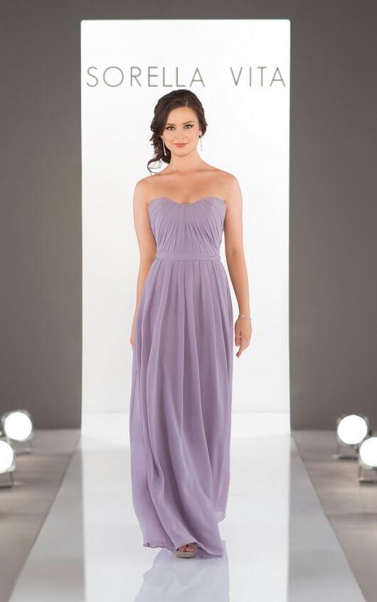Sorella Vita Elegant Pleated Strapless Dress Style 9114 Size 22