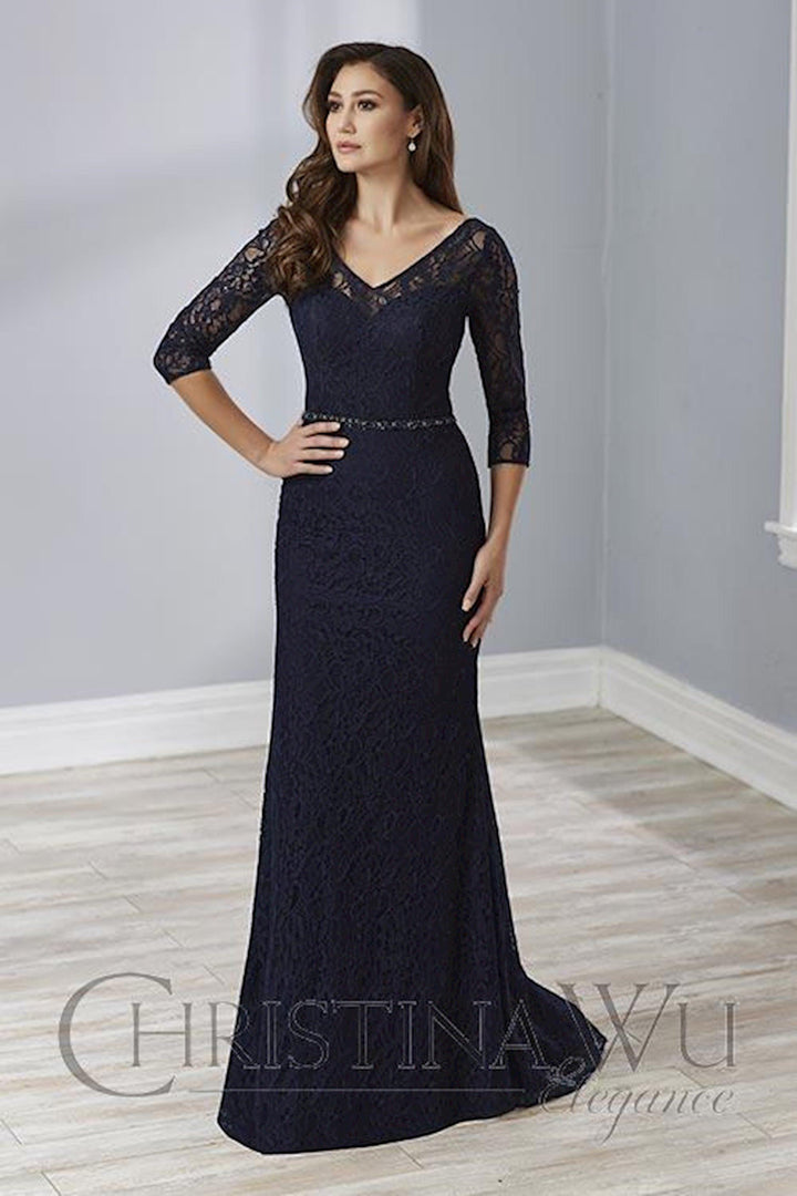 Christina Wu Lace Formal Gown Style 17896 Size 20