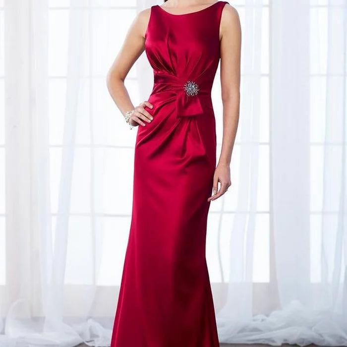 Cameron Blake Stretch Satin Formal Gown Style 217639