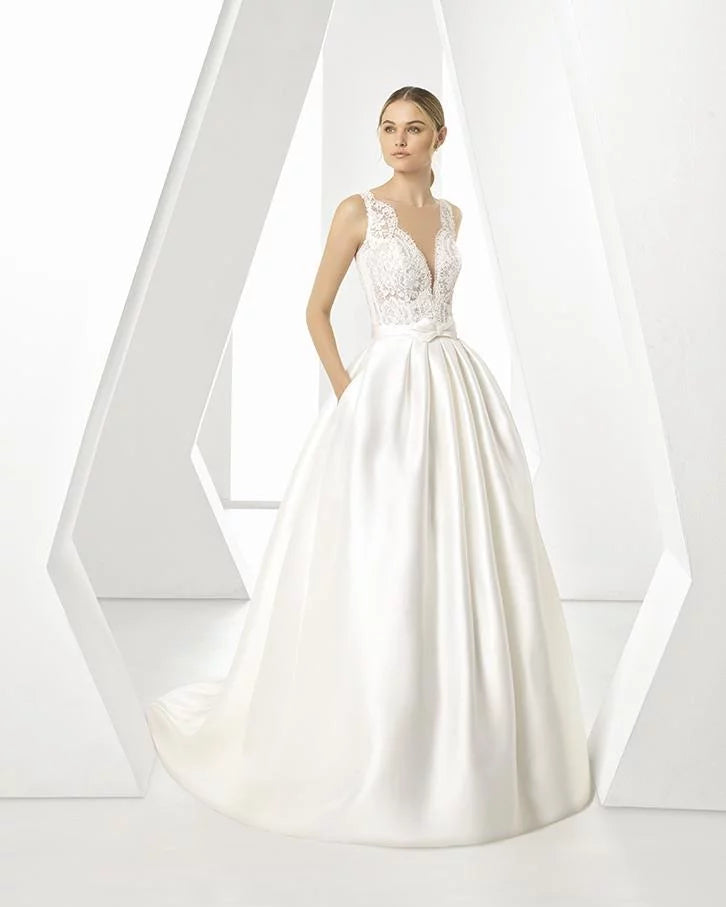 Rosa Clara Wedding Gown Style 'Dorano' Size 10 (without overskirt)