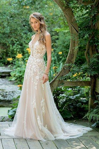 Lillian West Lace Halter Wedding Gown Style 66010 Size 14