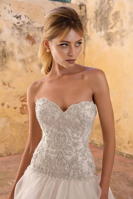 Embroidered Drop-waist Ballgown by Justin Alexander Style 88061 Size 20