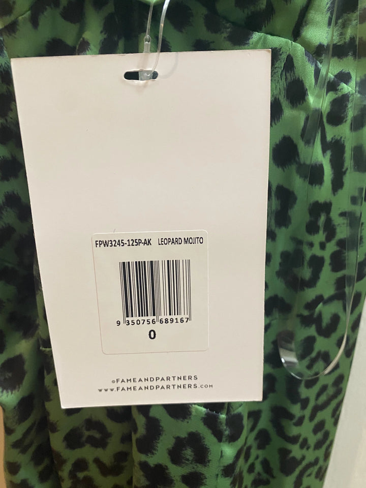 Fame and Partners Dress in Leopard Mojito Size 0 (AU4)