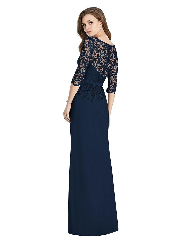 Long Sleeve Illusion Back Dress by Jenny Packham for Dessy Style JP1011 Size 12