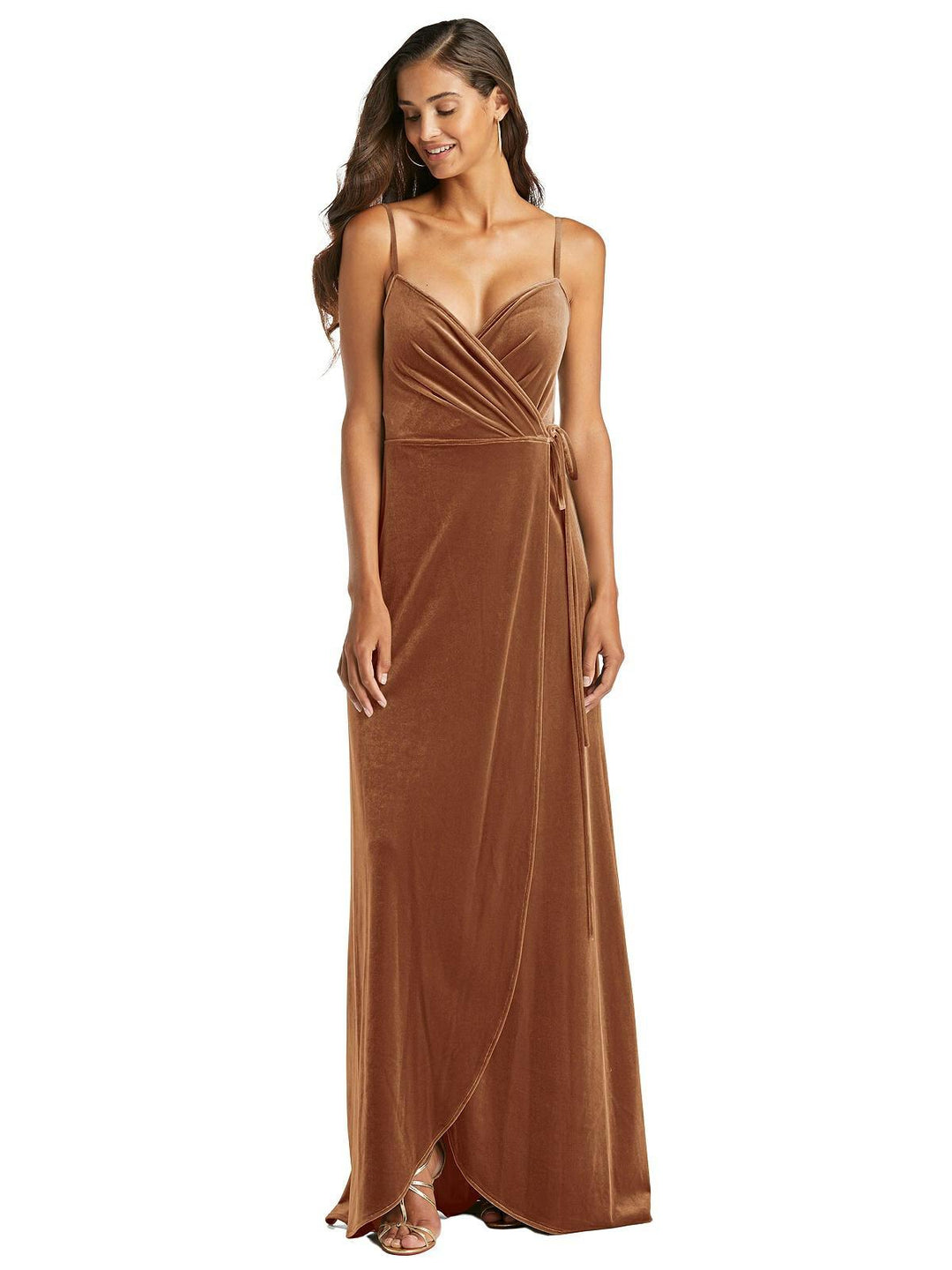 Velvet Wrap Maxi Dress by Dessy Style 1536 Size Small