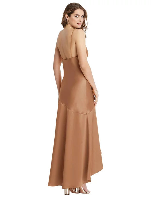 Asymmetrical Drop Waist High-Low Slip Dress by Dessy Style LB007 Size Large