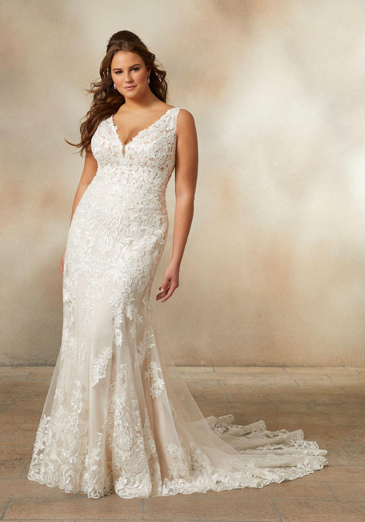 Mori Lee Lace Fit-to-Flare Style 2039 Size 14