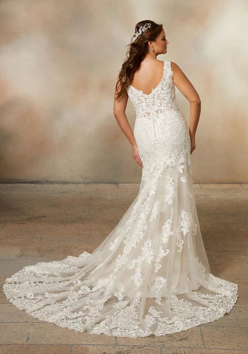 Mori Lee Lace Fit-to-Flare Style 2039 Size 14