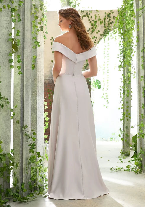 Classic Portrait Neckline Floor Length Dress by Mori Lee Style 21605 Size 10