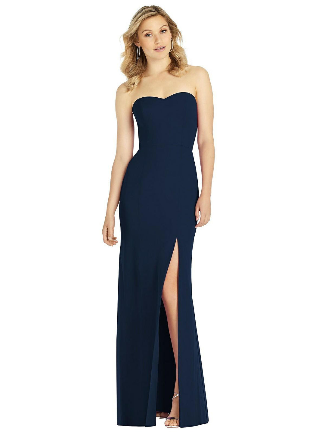 Strapless Chiffon Trumpet Gown with Front Slit by Dessy Style 6803 Size 8