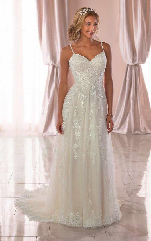Floral Inspired Beach Wedding Dress Style 6744 Size 20