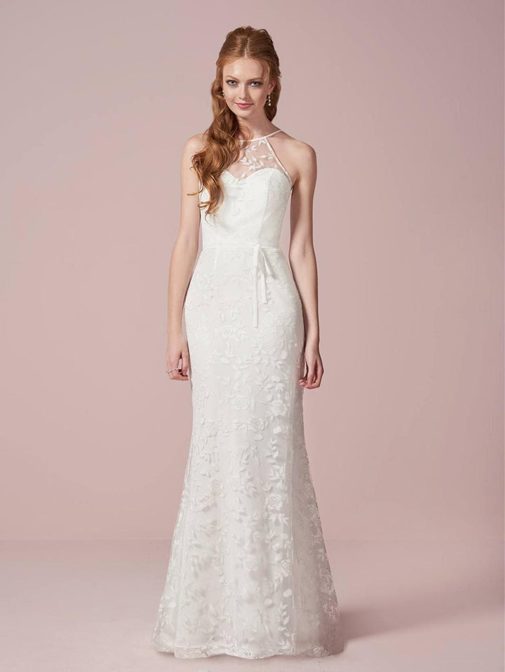 Halter Neckline Destination Wedding Dress Style 22961 Size 8
