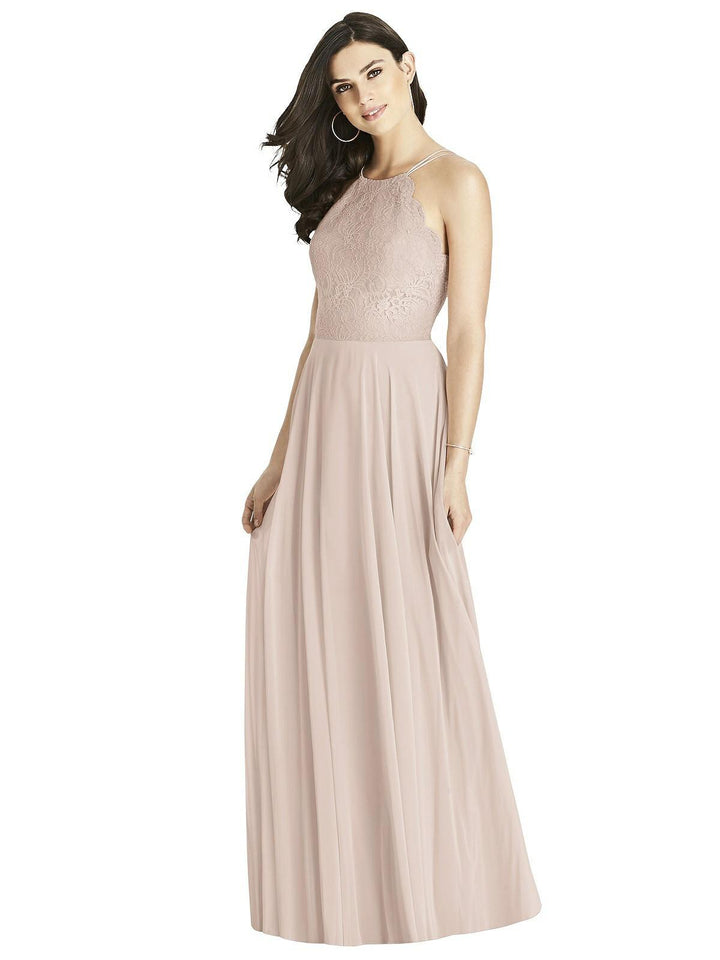 Lace Bodice Halter Maxi Dress Style 3017 Size 12