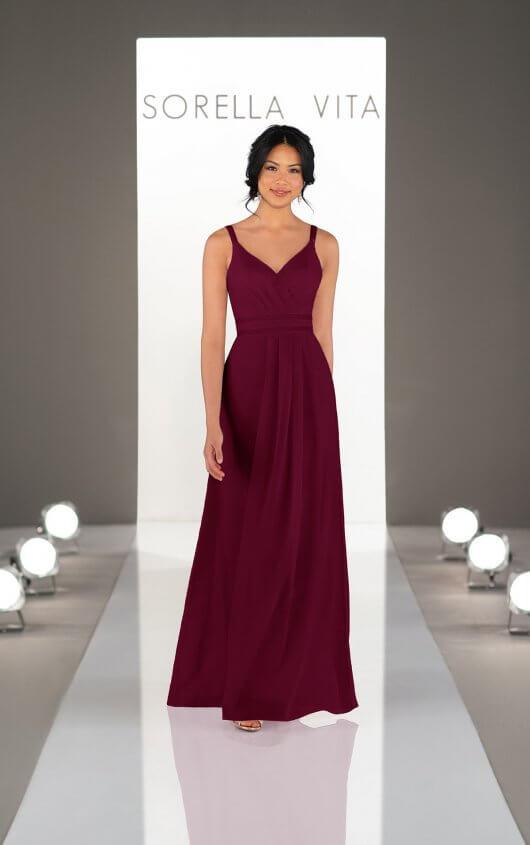 Classic Dress with Velvet Detail Style 9250 Size 12