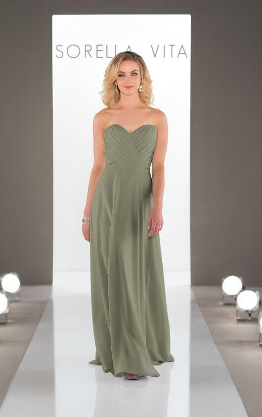 Strapless Chiffon Gown Style 9098 Size 12