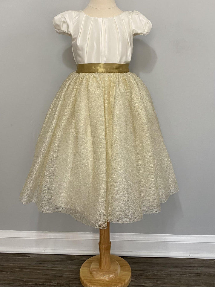 Lilley Couture 'Goldilocks' Textured Tulle Flower Girl Overskirt