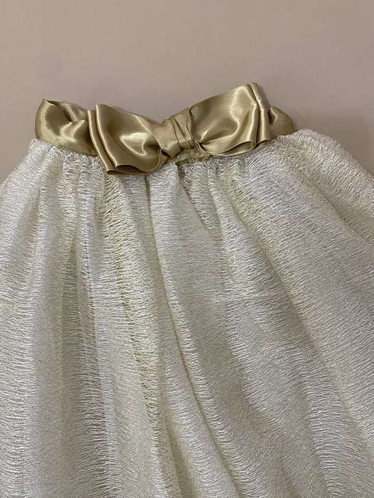 Lilley Couture 'Goldilocks' Textured Tulle Flower Girl Overskirt