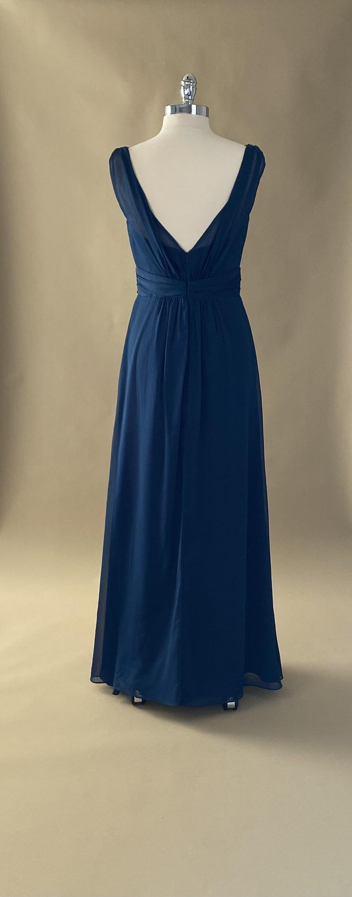 Chiffon Gown with Floral Waist Detail Size 6