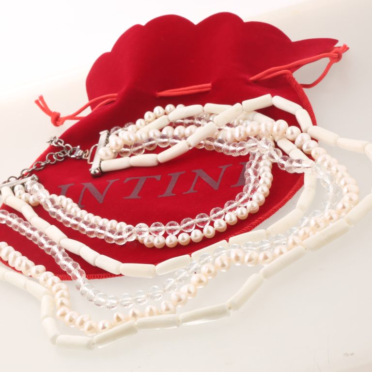 White Multi-strand Deco Necklace