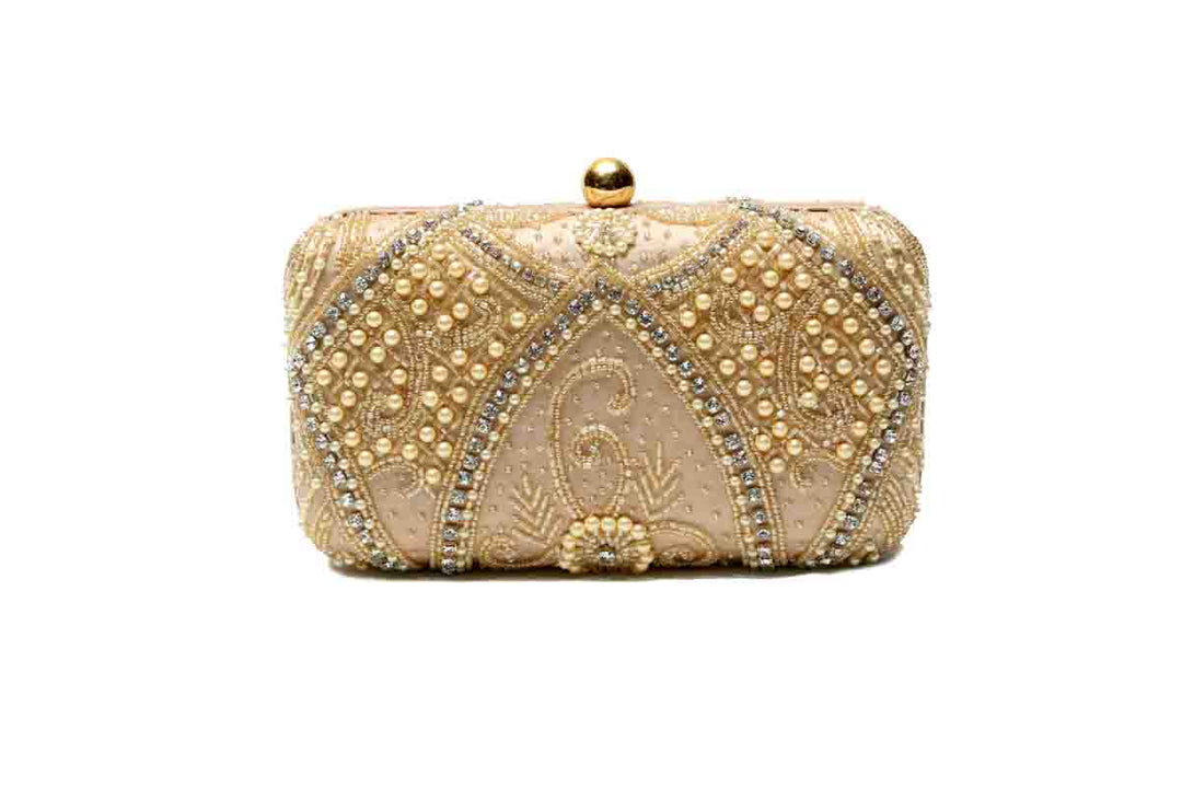 'Gilded Age' Box Bag with Pearls