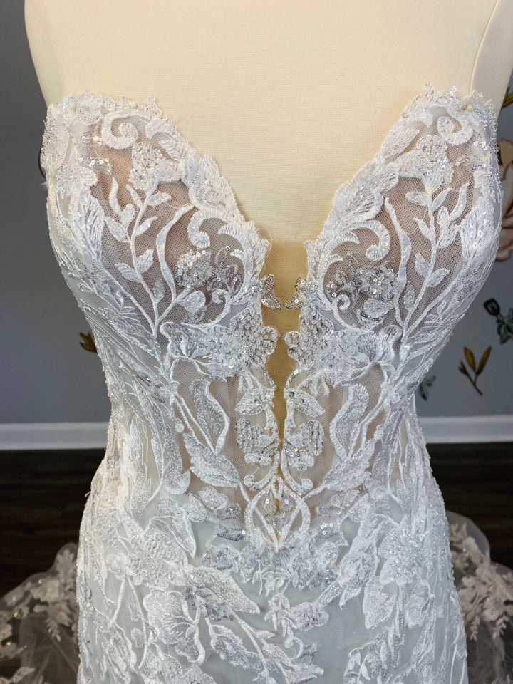The Blossom Gown (2307) by Mori Lee Size 10 (Strapless)