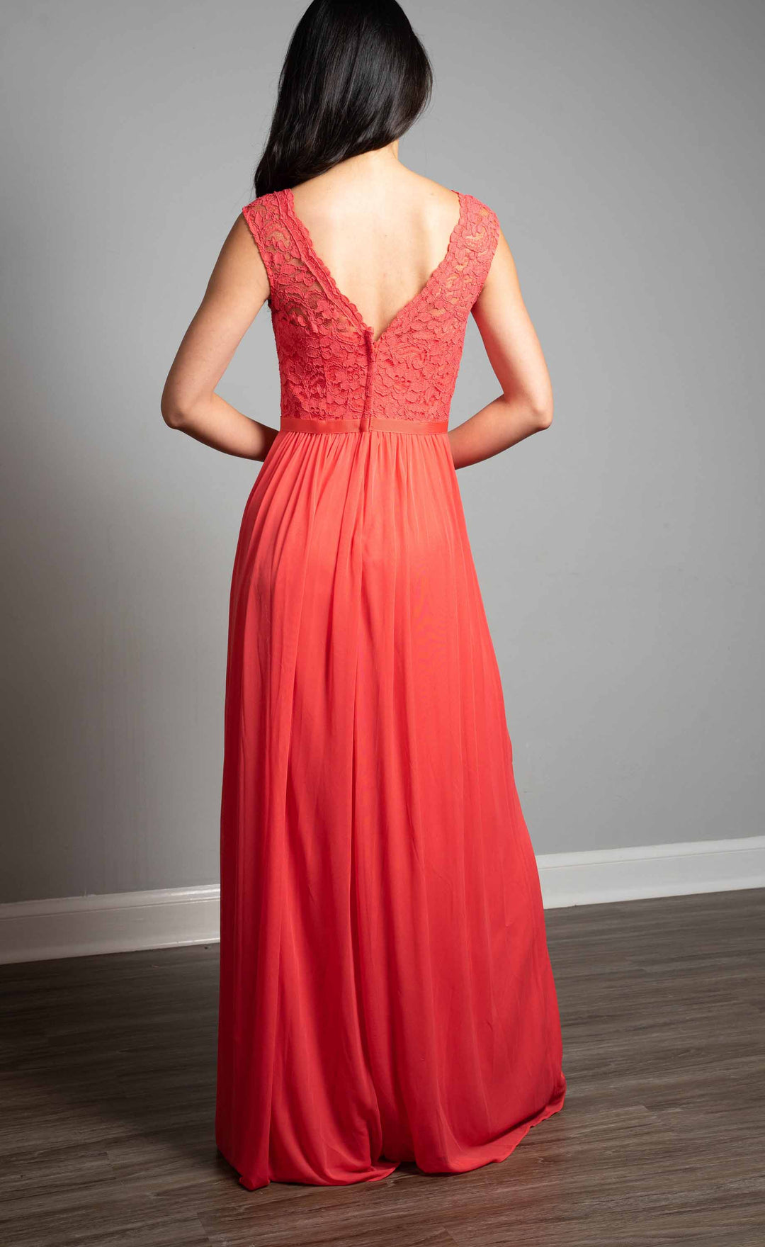 Lace and Chiffon Gown Size 4