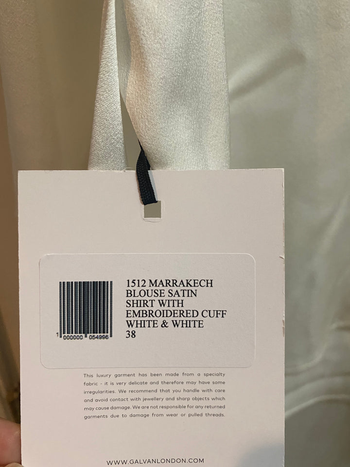 Galvan London Marrakech Blouse with Macrame Lace Cuff Size 6