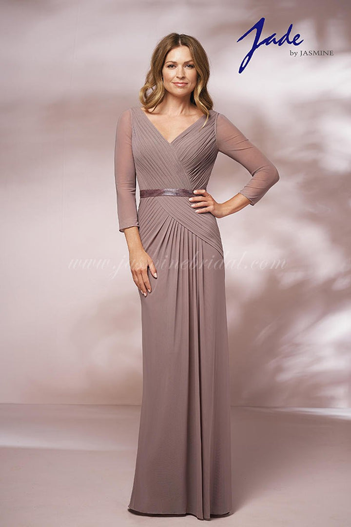 Jade Stretch Illusion Gown Style J205004 Size 16
