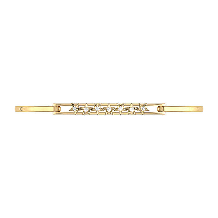 Starry Lane Diamond Bangle in 14K Yellow Gold Vermeil on Sterling Silver