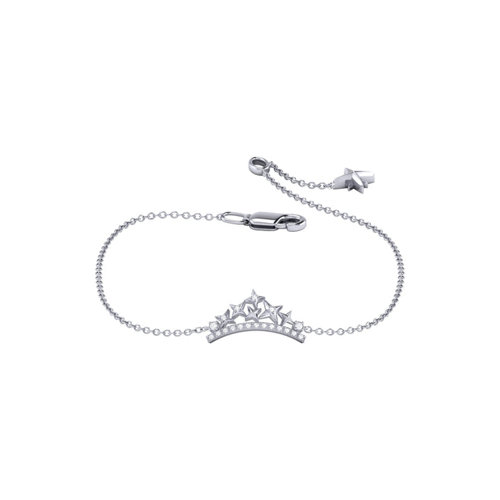 Starry Cascade Diamond Tiara Bracelet in Sterling Silver