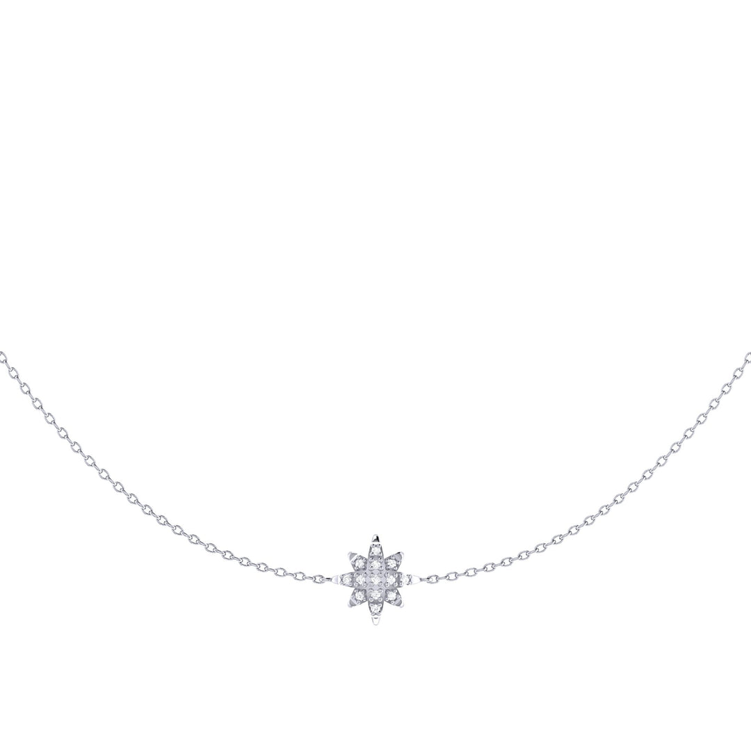 Starry Lane Layered Diamond Necklace in 14K White Gold