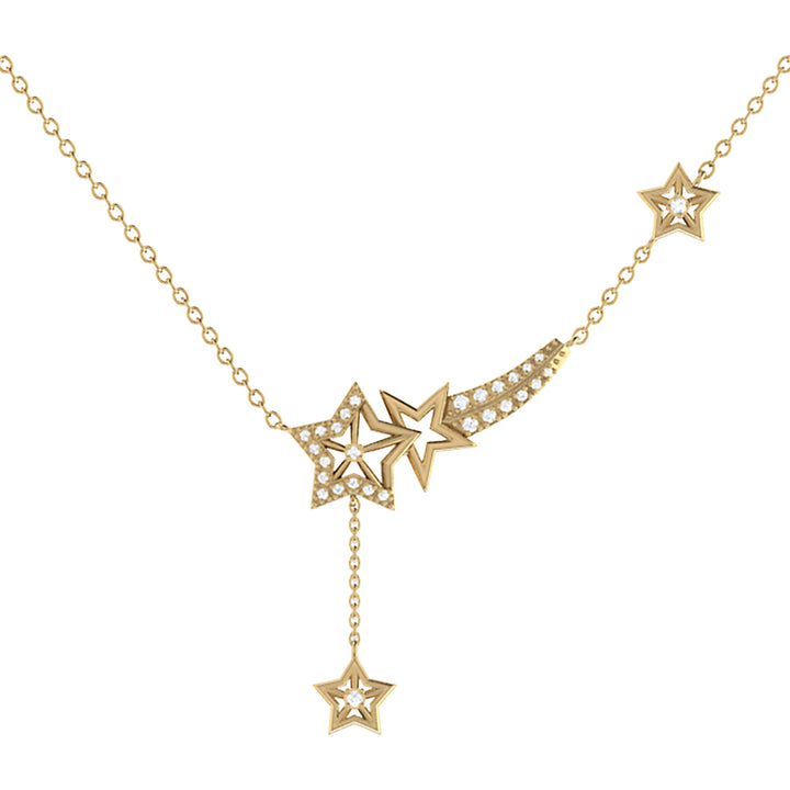 Starlight Diamond Drop Necklace in 14K Yellow Gold