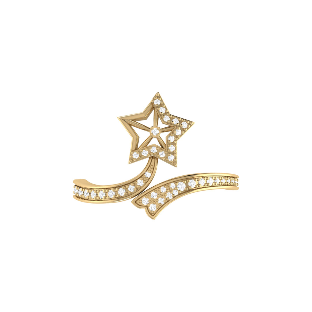 Lucky Star Twist Diamond Ring in 14K Gold Vermeil on Sterling Silver