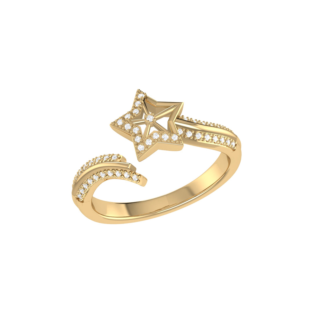 Milky Way Diamond Ring in 14K Gold Vermeil on Sterling Silver