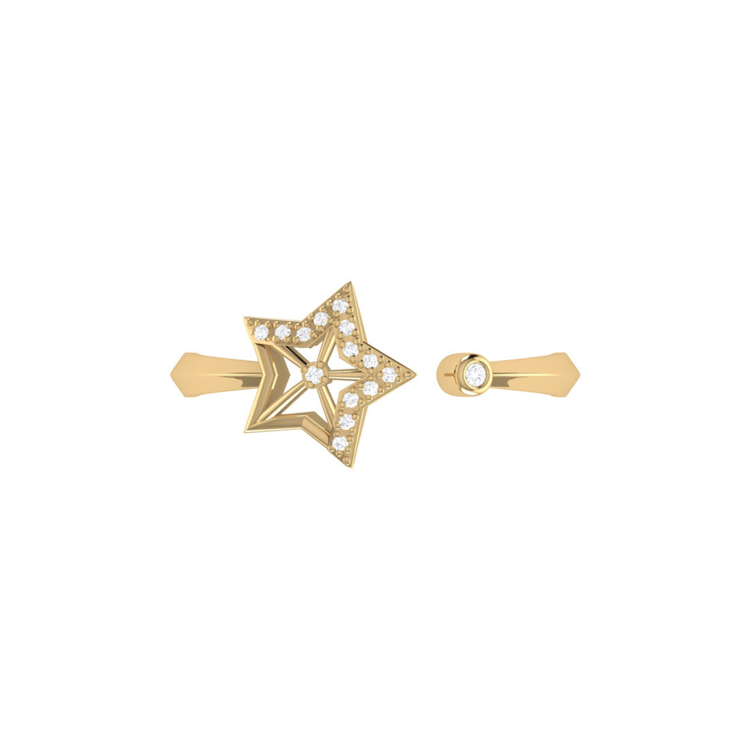 Wish Upon A Star Diamond Ring in 14K Gold Vermeil on Sterling Silver