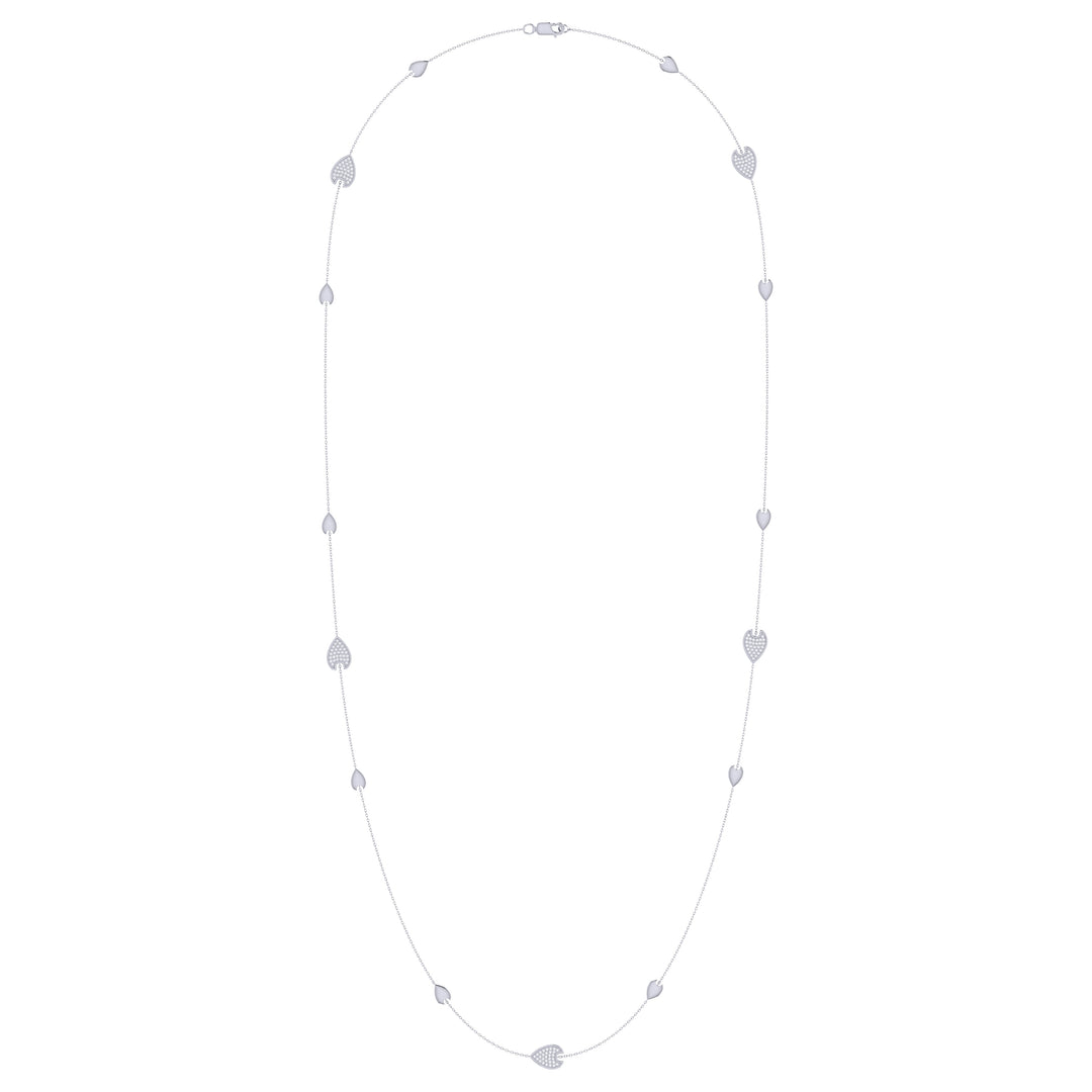 Avani Raindrop Layered Diamond Necklace in Sterling Silver